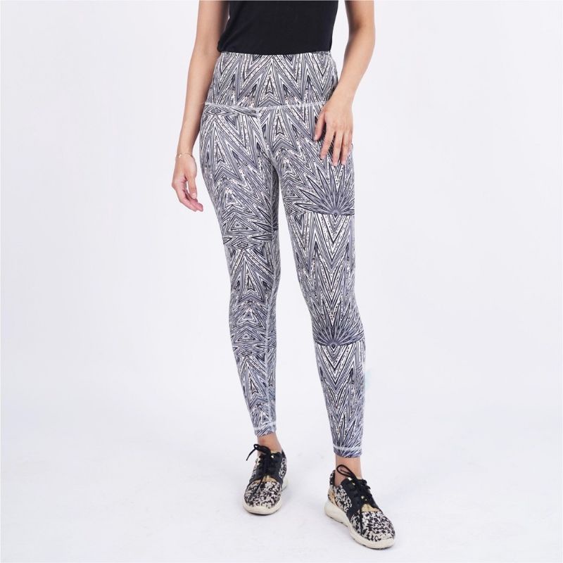 Legging Sport Forever21 Motif Triangle Black