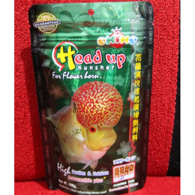 Okiko head up pellet ikan louhan impor thaiand