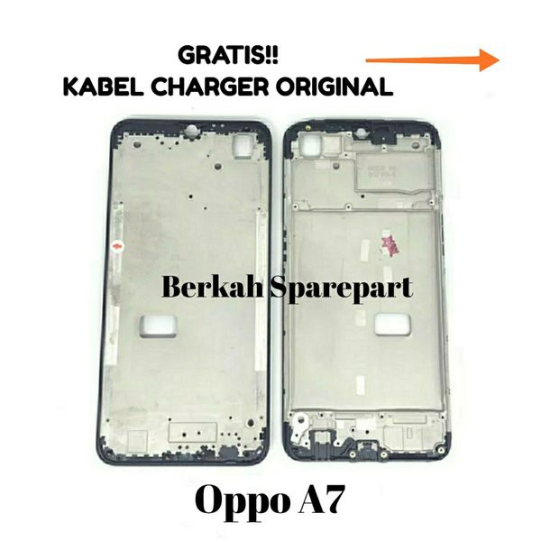 Frame Lcd Tulang Bezzel Bezel Oppo A7 Original