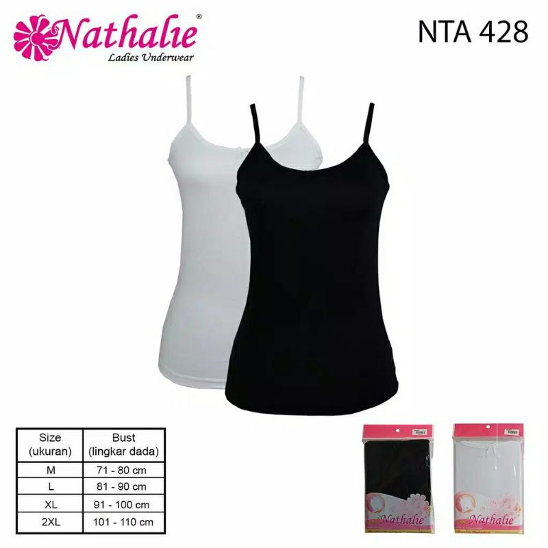 TANKTOP PUTIH HITAM PREMIUM NATHALIE NTA 428 / TANKTOP POLOS WANITA / TANKTOP HITAM / TANKTOP PUTIH-6