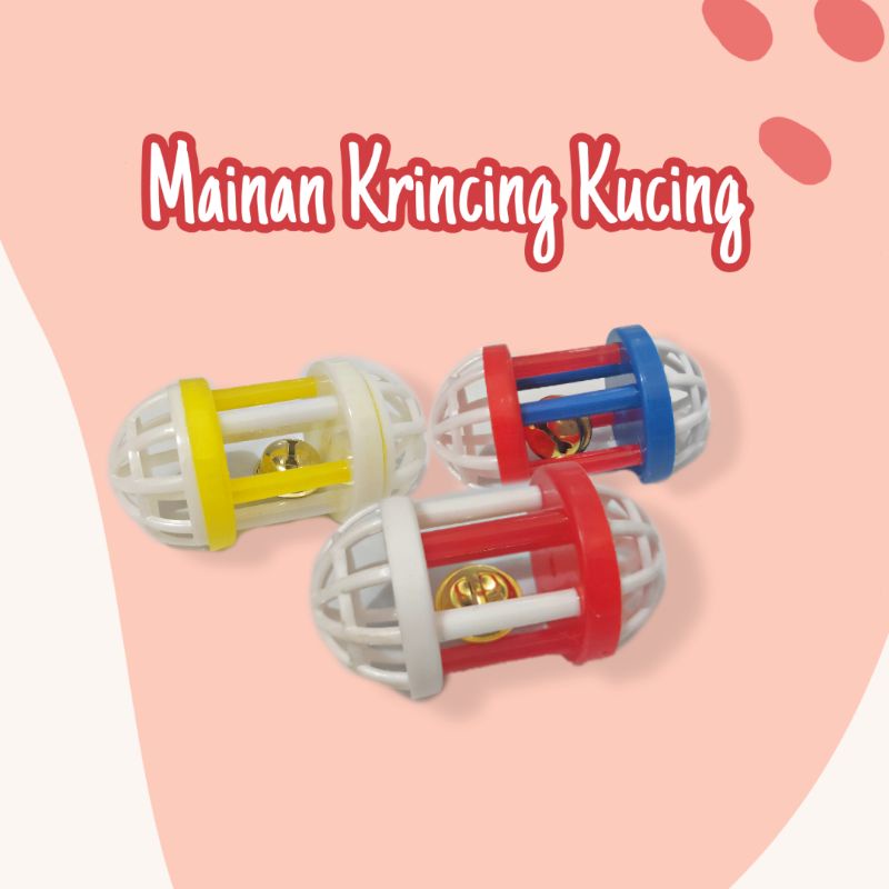 Mainan Lonceng Sangkar Plastik Kucing Anjing Bola Cat Dog Toy