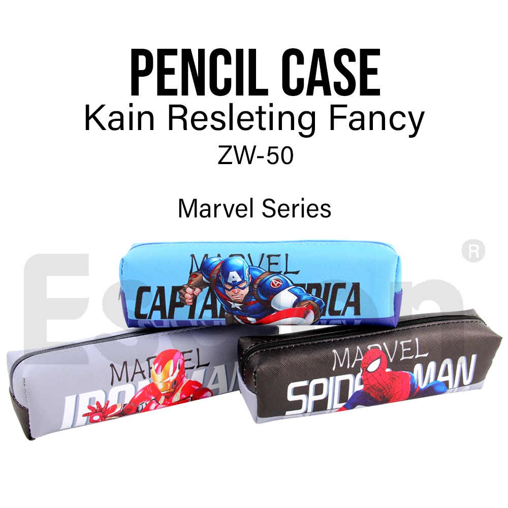 Tempat pensil Kain Unicorn Marvel  ZW50 / kotak pensil resleting ZW50-2
