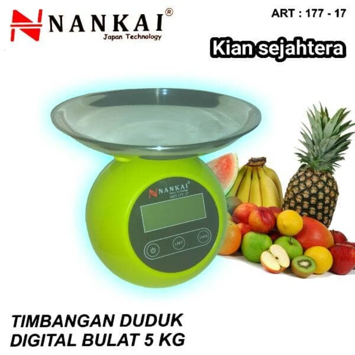 

ORIGINAL - Timbangan kue digital 5kg nankai timbangan duduk digital bulat