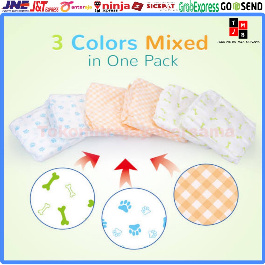 POPOK ANJING XXS FEMALE PET SOFT DISPOSABLE DIAPERS - XXS PET SOFT