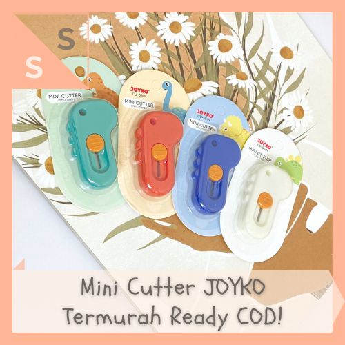 

[simplyshop] Mini Paper Cutter / Pisau Kecil Pemotong Kertas JOYKO CU-0509 Bentuk Dino Dinosaurus Cute Tajam Warna Pastel Alat Tulis Kantor Sekolah Prakarya Anak