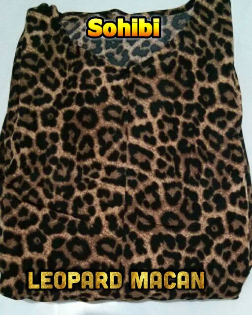 Gamis Leopard Macan Monalisa Motif HasunaShop
