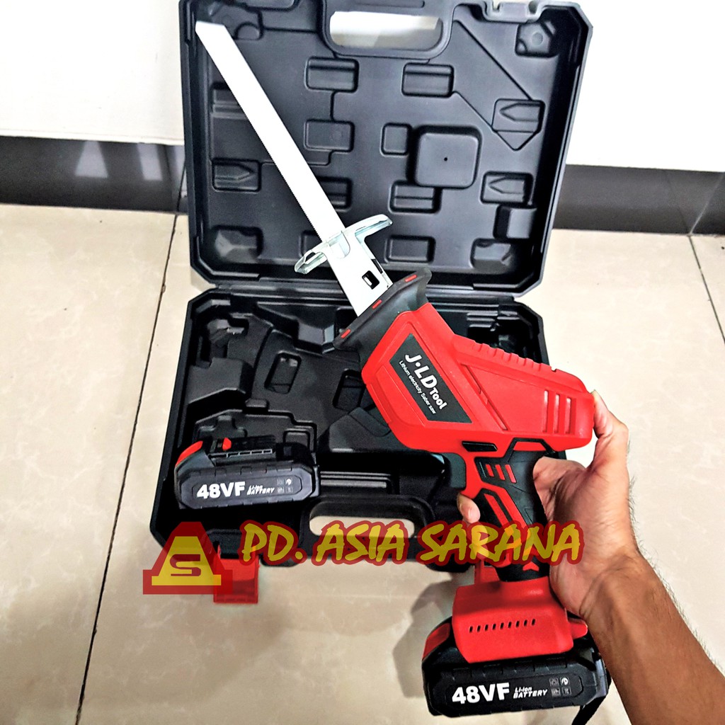Mesin Reciprocating Saw 48v JLD Cordless / Gergaji Kayu Besi