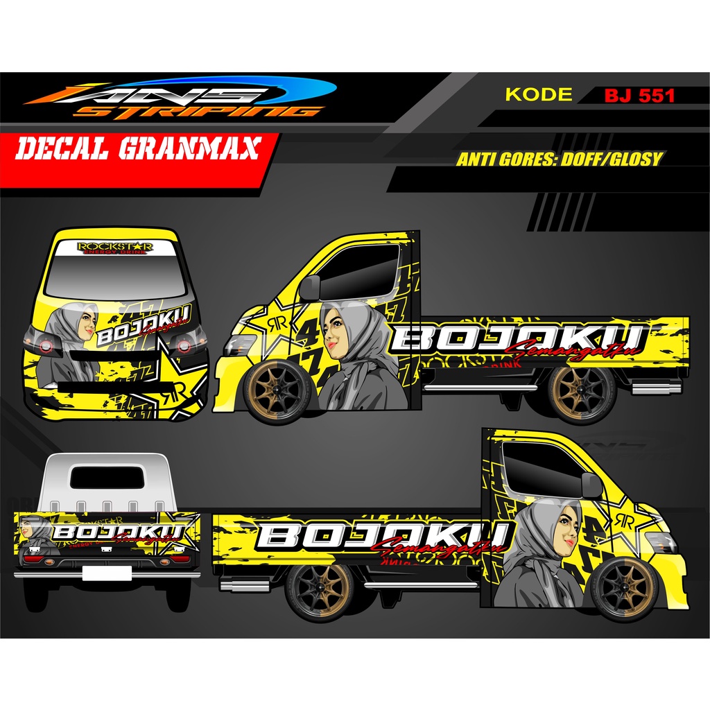 DECAL STIKER GRANMAX / STIKER MOBIL PICK UP / STIKER MOBIL GRANMAX