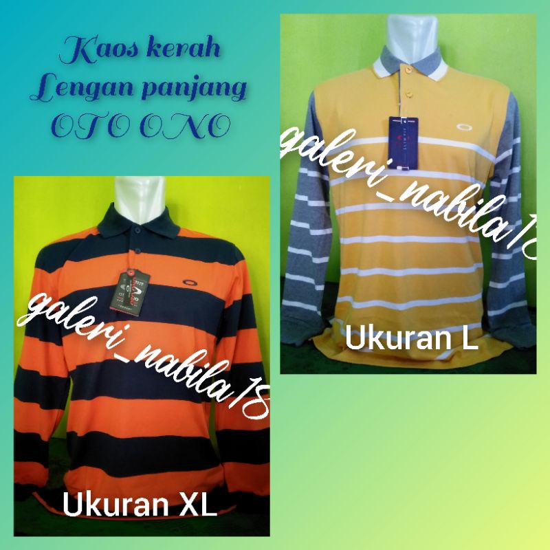 Kaos kerah OTO ONO lengan panjang