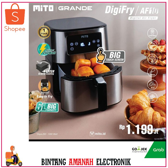 MITO AIR FRYER AF10/MITO GRANDE AF10 Air Fryer - 6 Liter