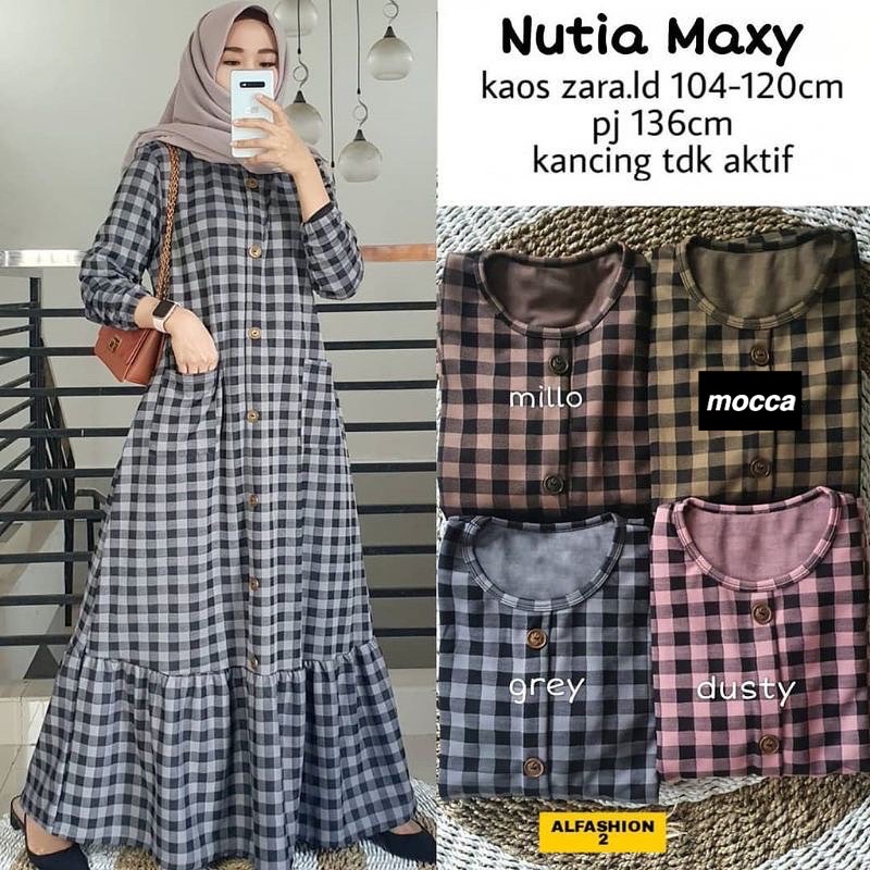 Nutia Maxy - Gamis Kaos Zara Ld 104 / R.15 - 318-6412