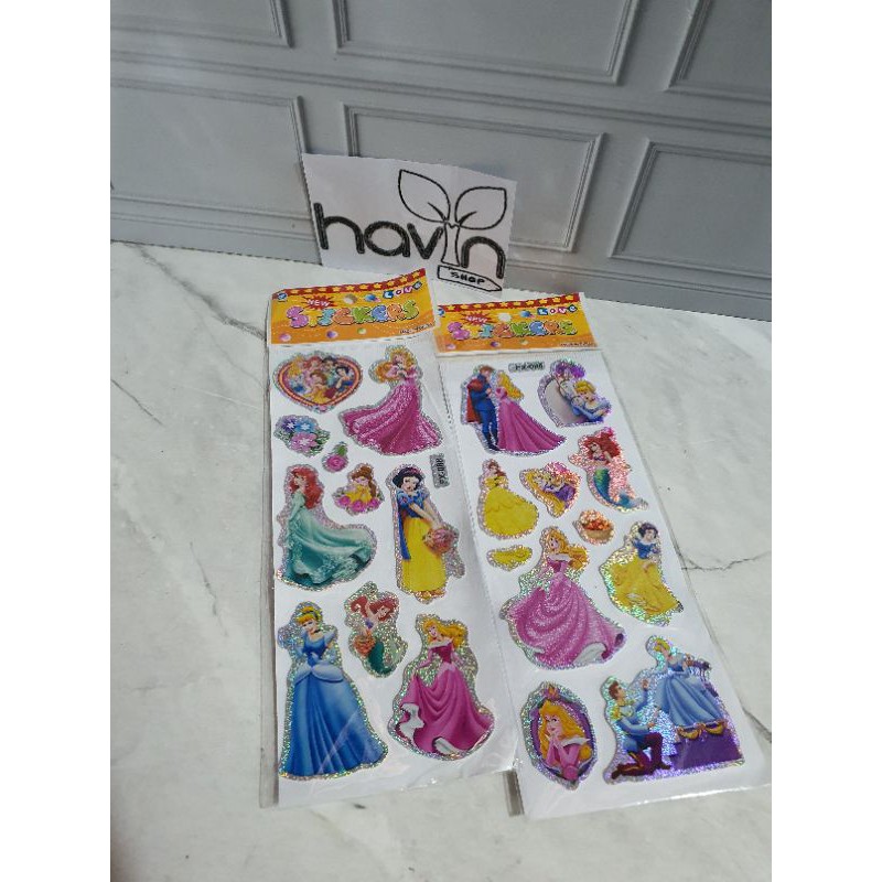 sticker gambar/sticker anak/Stiker Hologram-PRINCESS