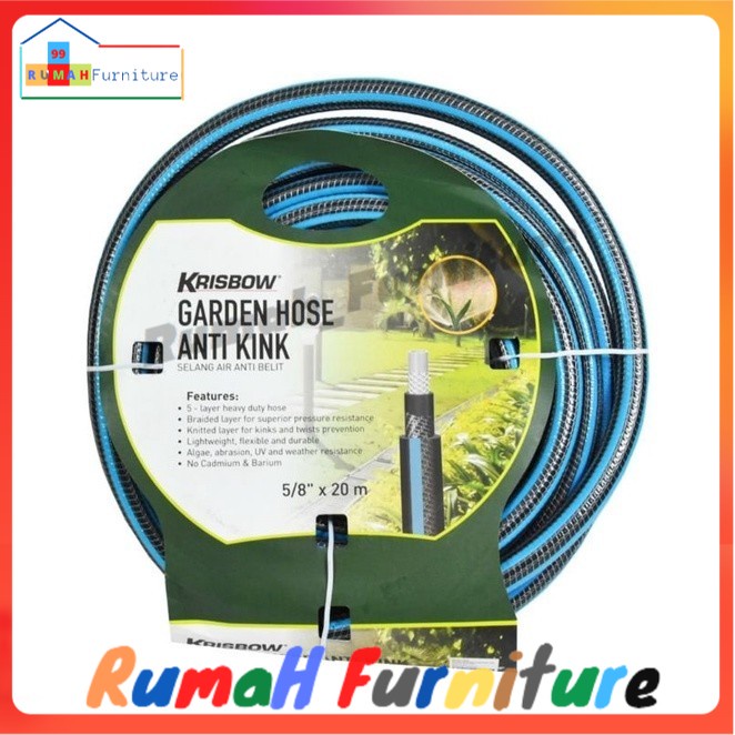 Selang air 5/8 x 20 Meter Krisbow Selang taman anti belit Selang Kebun