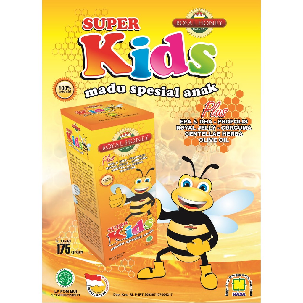 

MADU MURNI UNTUK KESEHATAN ANAK - NATURAL ROYAL HONEY SUPER KIDS NASA