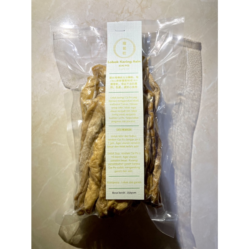 

Cai Po Asin Taiwan l Lobak Asin Taiwan l Lobak Asin Kering Taiwan l Premium Quality l 250gr