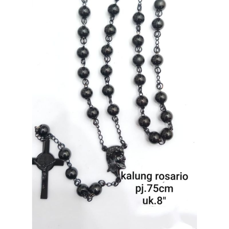 Kalung Rosario Hitam Titanium122