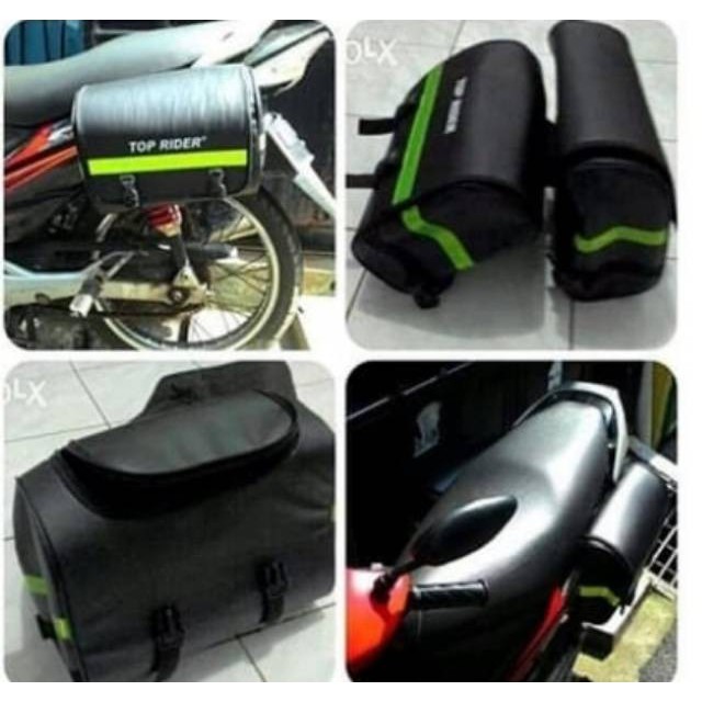 Tas Top Rider Sidebag/Bagasi Tambahan Samping Motor Kiri Kanan/Tempat Penyimpanan Barang Motor