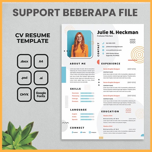 90+ Template Print CV / Resume | ATS Friendly | Applicant Tracking System | Tinggal Drag dan Drop Pakai PSD &amp; Word Untuk Lamaran Kerja Pada Perusahaan Besar