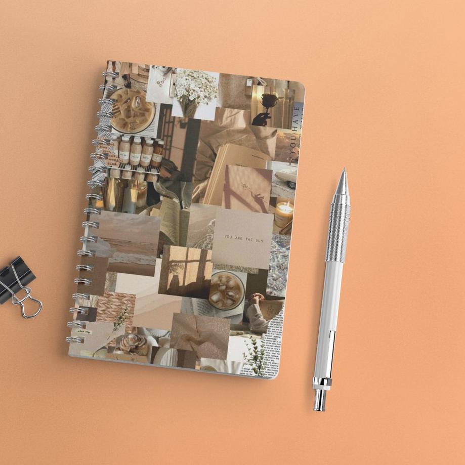 

[PROMO D8046] Notebook Aesthetic Edition 1 Lined Grid Dot Ukuran A5 Ring Spiral Jurnal Catatan Buku Spiral Binder Ready