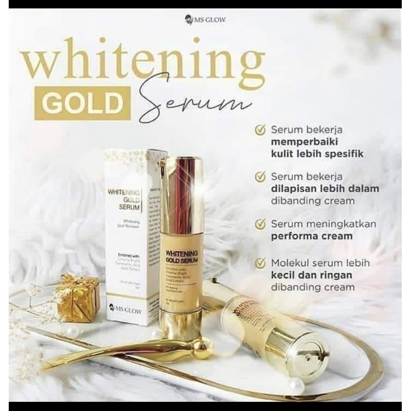 serum gold 24k msglow/ whitening gold serum 24k msglow