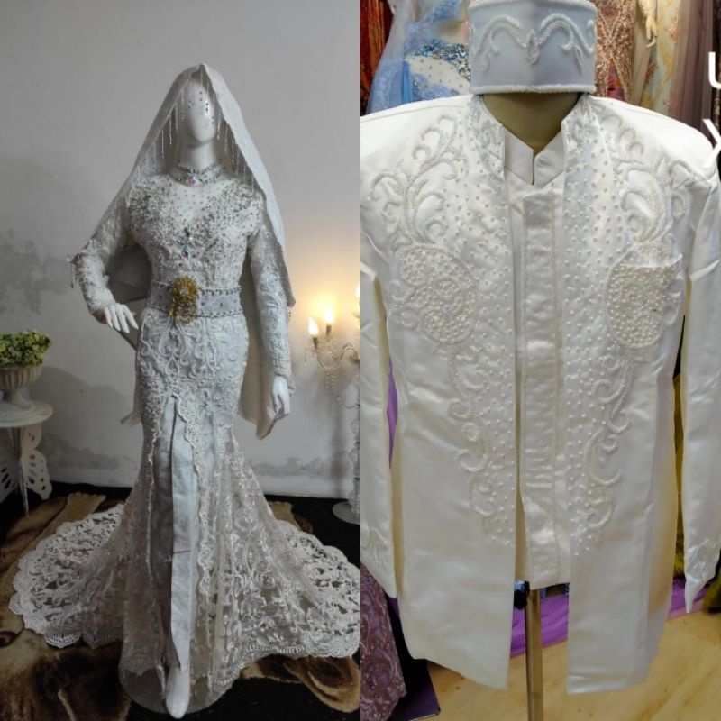 CAUPLE KEBAYA KOTO GADANG  MODREN/ KEBAYA FUL PAYET  | KEBAYA AKAD TERBARU/ GAUN PENGANTEN/KEBAYA