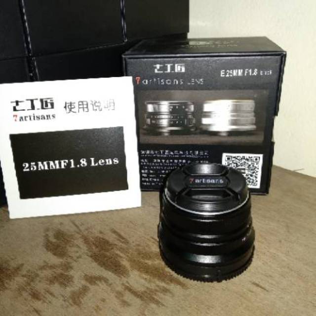 Lensa 7artisan SONY Emount 25mm F1.8 black and silver