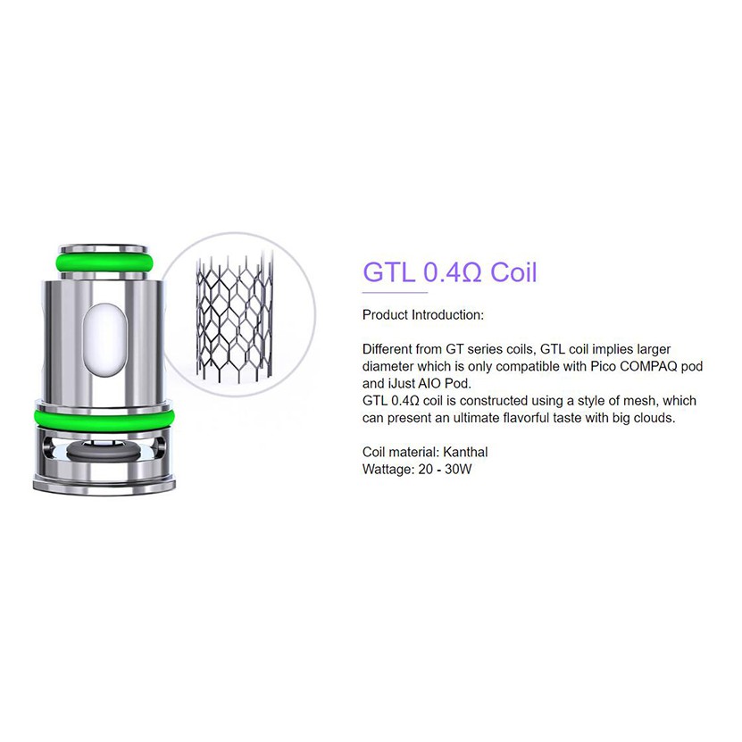 COIL ELEAF GTL 0.4 ohm COIL GTL 0.4ohm ELEAF GTL COIL AUTHENTIC