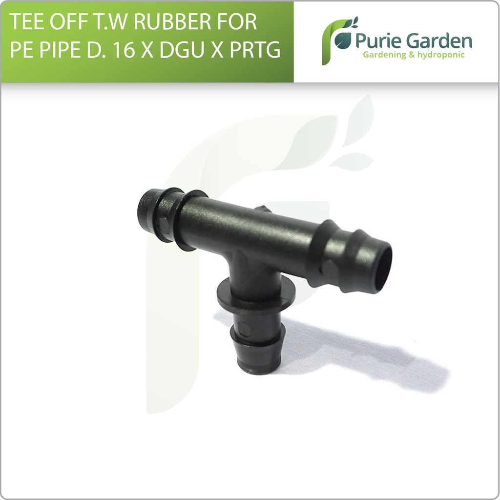 Tee Off T.W Rubber For Pe Pipe D. 16 x DGU x PRTG Irritec