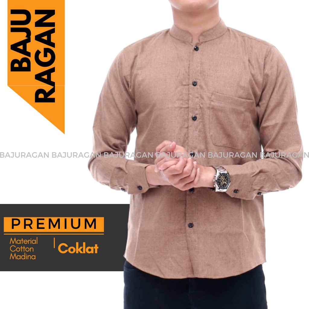 Atasan Muslim Pria Slimfit Panjang Kafa Premium Lengan Panjang / Baju Koko Pria