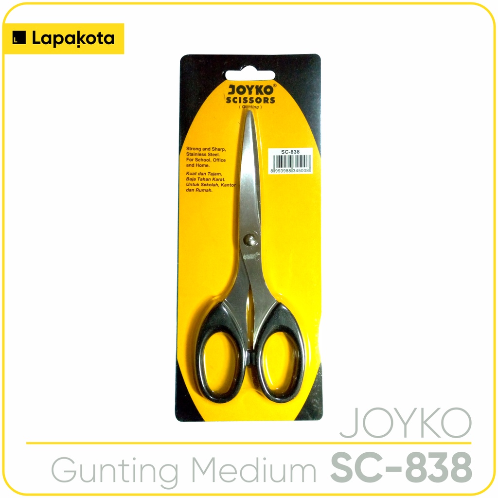 

Gunting JOYKO SC-838 - Gunting Sedang / Gunting Medium Pemotong Kertas