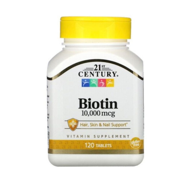 21st Century Biotin 10000 mcg, hair skin & nail support, 120 tablet