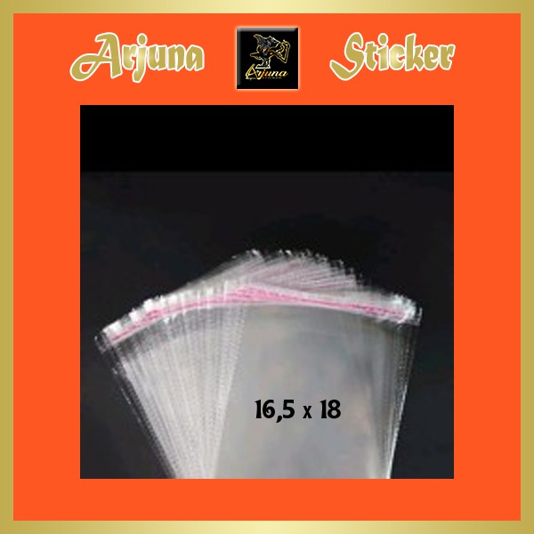 

Plastik Packing Olshop Transparan OPP Plastic Kemasan Lem Self Adhesive Ukuran 16,5 cm