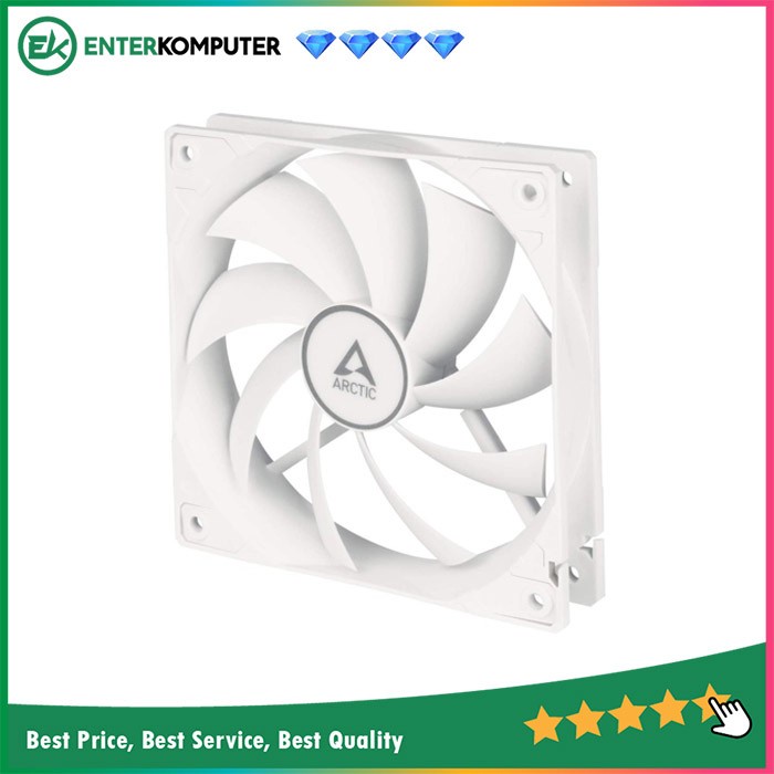 Arctic F12 PWM PST 12CM Case Fan - White