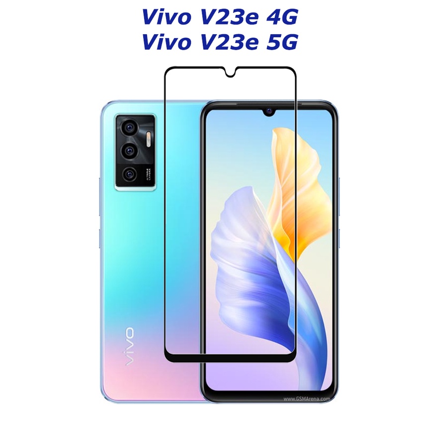 Tempered Glass Vivo V23E Full Cover Full Screen Protector Anti Gores