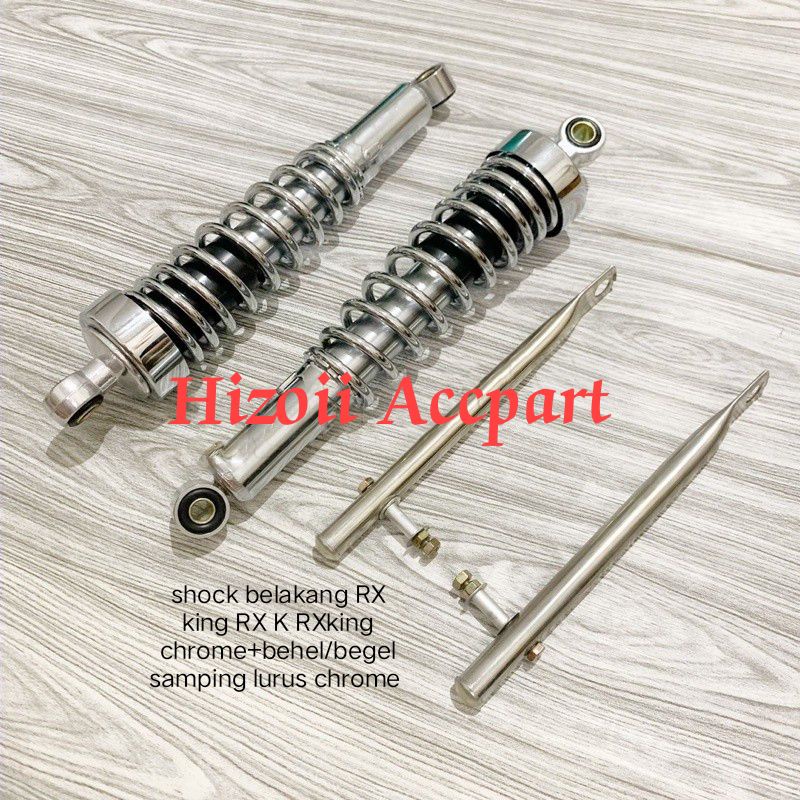 shock sok shok belakang RX king RX K RXking chrome+behel/begel samping lurus chrome