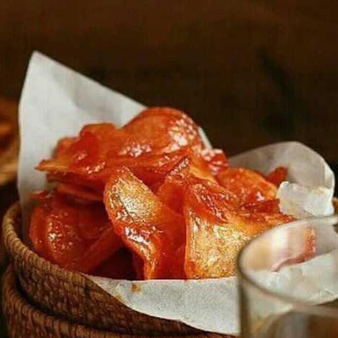 

Keripik Keripik Sanjai Balado Bulat - Ajo Gazali Padang - 250 Gram Lezat Alami