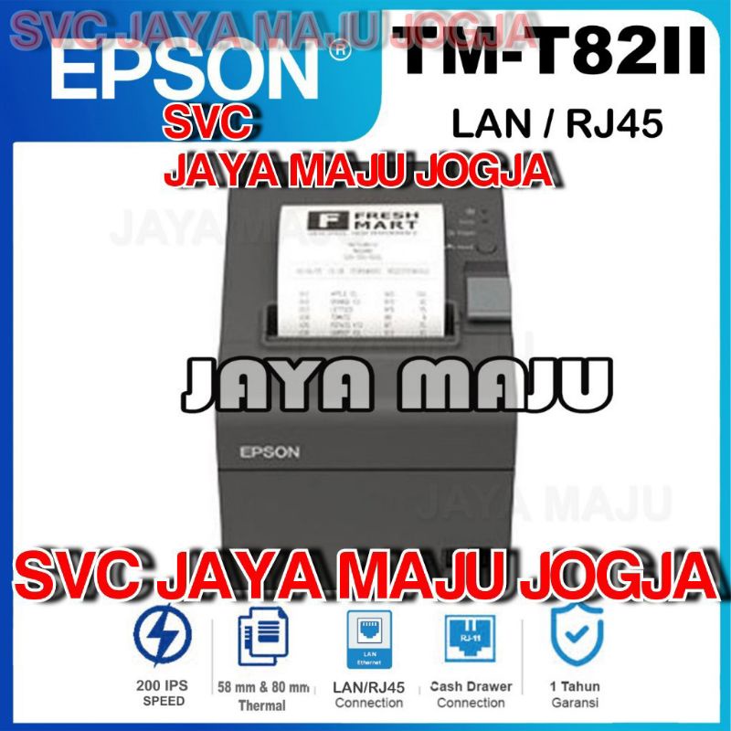 Jual Epson Tm T82ii Port Lan Ethernet Rj45 203 Dpi Printer Kasir Printer Kasir 0548
