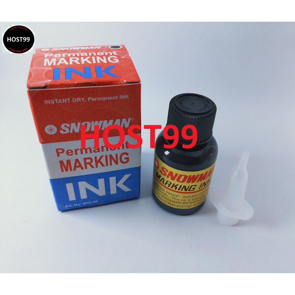 

REFILL ISI ULANG TINTA SPIDOL HITAM PERMANENT MARKING INK SNOWMAN