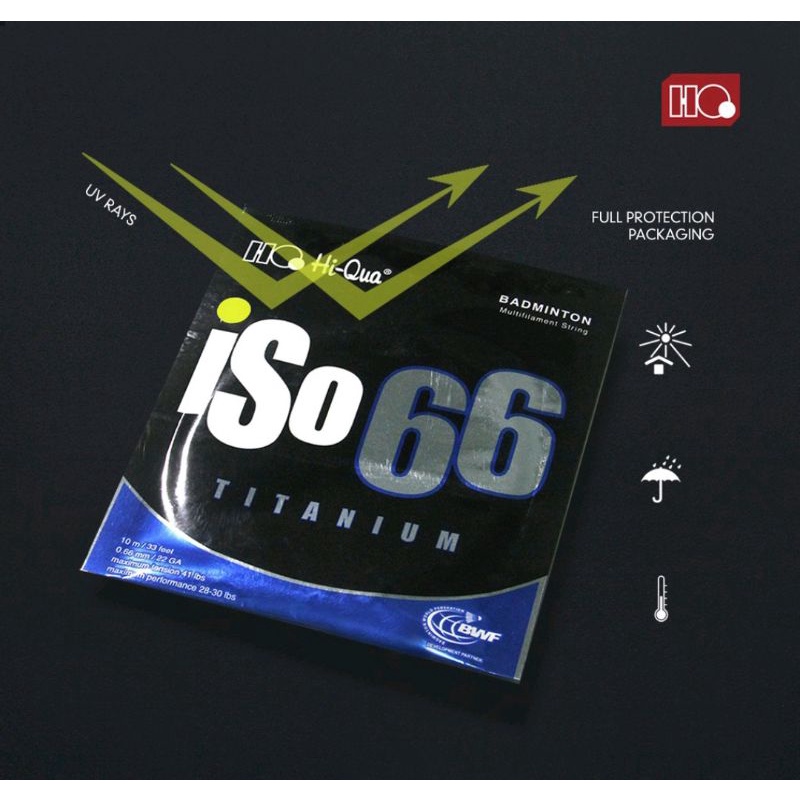 Senar raket Hiqua iso66 titanium