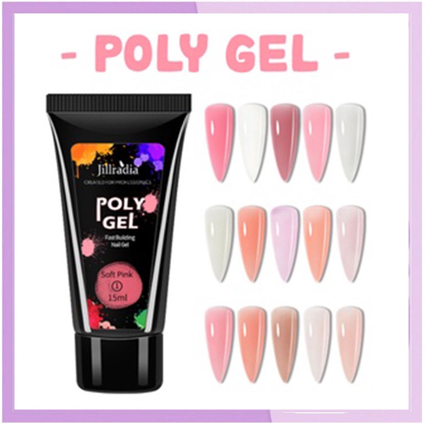 JILLRADIA POLYGEL Extension Kuku Poly Gel Nail Acrylic Cat Kuku 15ml KU017