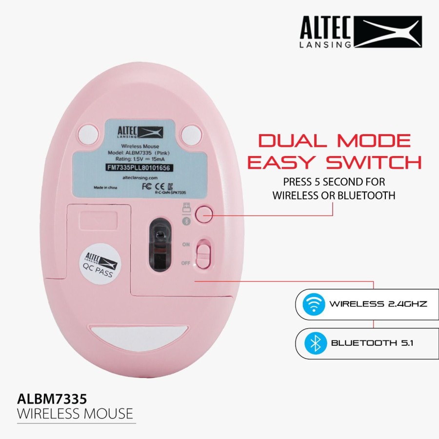 Altec Lansing Mouse Bluetooth + Wireless Dual Mode ALBM7335