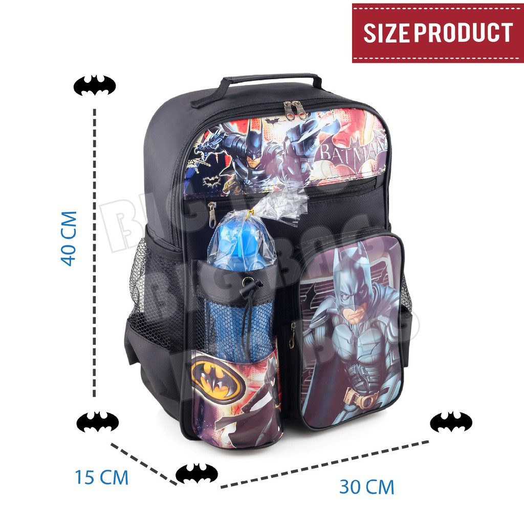 Tas Ransel Anak Laki Laki Karakter - Batman Great Battle.RTM + FREE Botol Minum