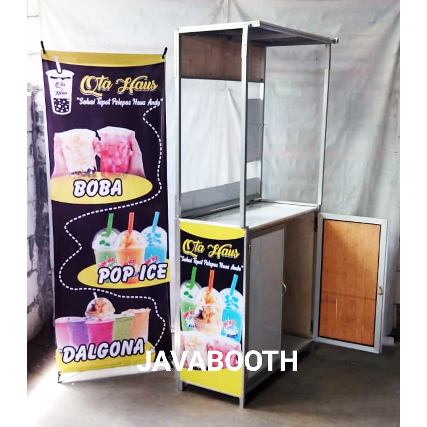 Booth Portable / Gerobak Lipat /Javabooth/ Gerobak Jawa Bonus Alumunium