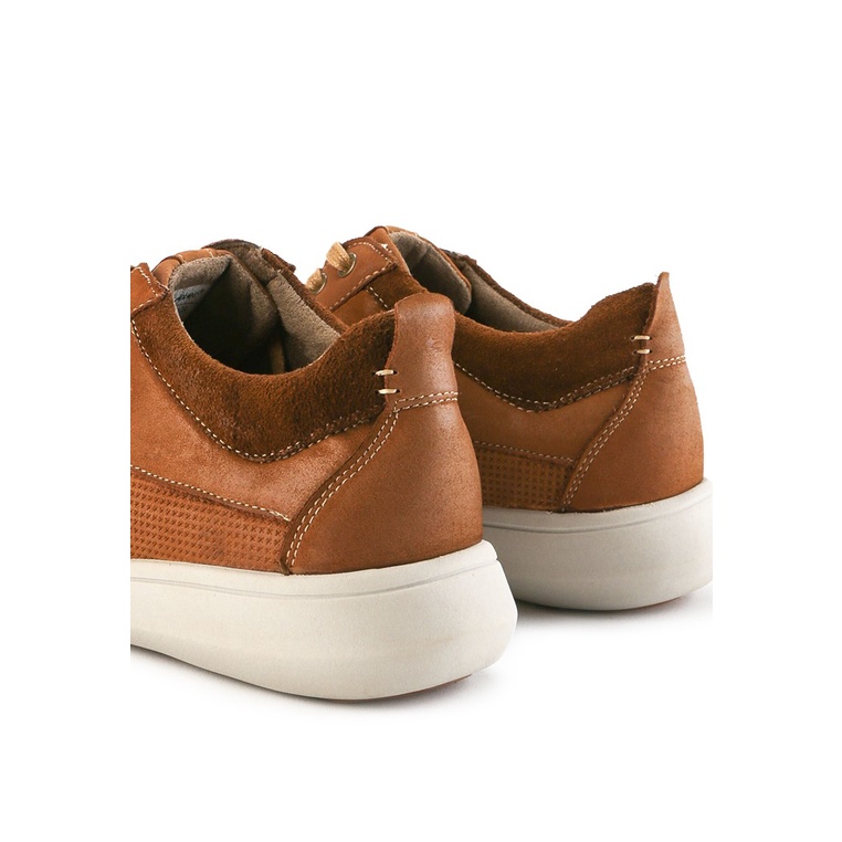 SEPATU SNEAKER JIM JOKER PRIA ORIGINAL CASUAL KULIT ASLI COKLAT JJ03