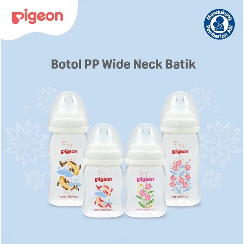 PIGEON Botol Susu PP Wide Neck Batik