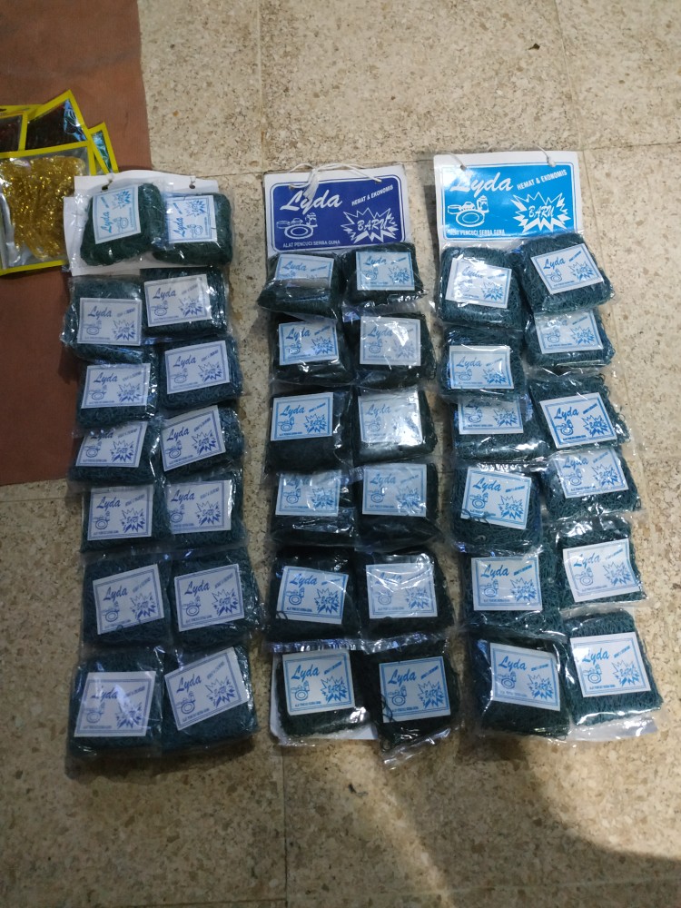 Sabut Cuci Piring Nylon Hijau