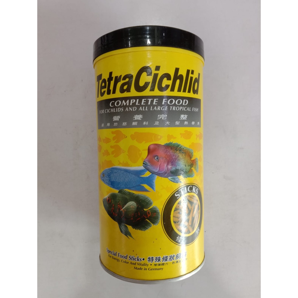 TETRA CICHLID COMPLETE FOOD STICKS 320GR/1000ML PAKAN IKAN CIKLID MAKANAN IKAN CIKLID FISHFOOD FISH 