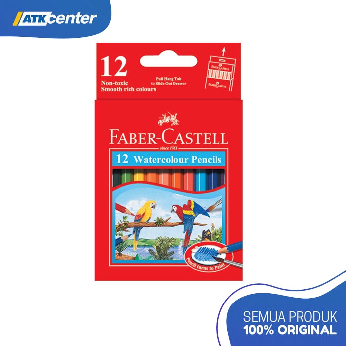 

Pensil Warna / Watercolour Pencils FABER-CASTELL 12C Pendek Aquarel 114461