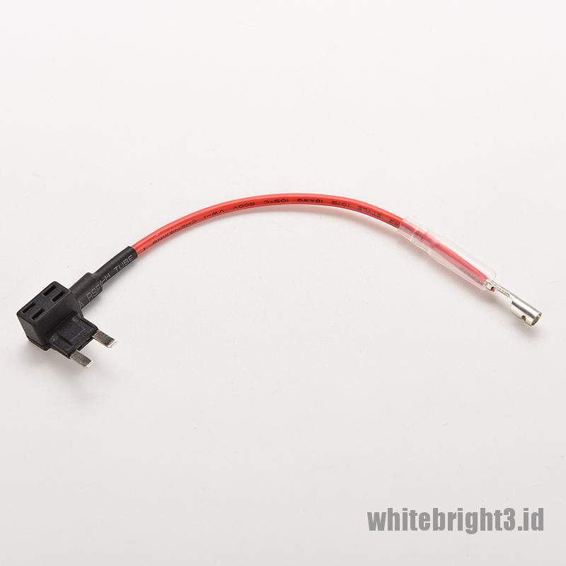 1pc Adapter Holder Sekring ATM tap Dual Circuit Warna Putih Untuk Mobiltruk