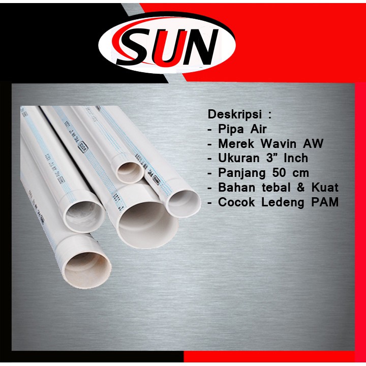 Pipa PVC 3" Inch Wavin AW 50 cm | Shopee Indonesia